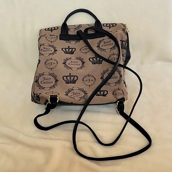 JUICY COUTURE Logo Canvas Backpack Purse Bag EUC!!! Medium - Picture 4 of 9